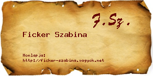 Ficker Szabina névjegykártya